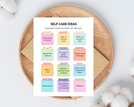 self care printable card