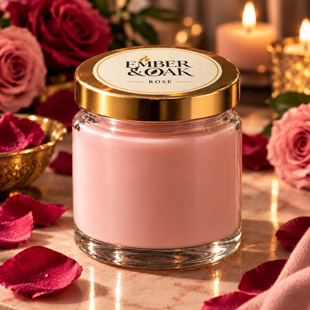 Ember & Oak Rose candle