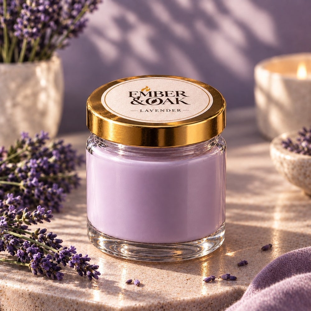 Lavender scented candle